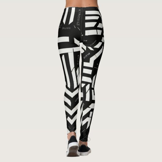 Zwart-wit Leggings (Achterkant)