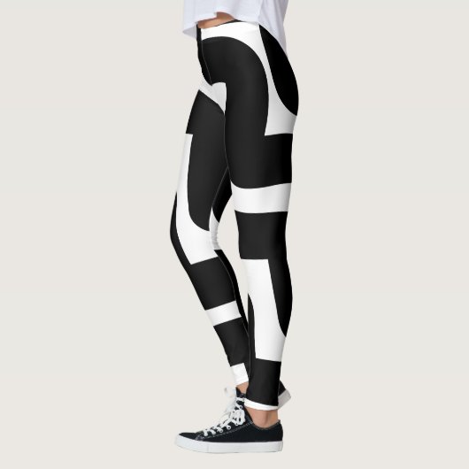 Zwart-wit Leggings (Links)