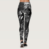 Zwart-wit Leggings met gedrukte graffiti kunst (Achterkant)