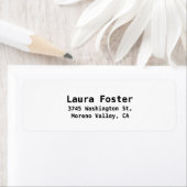 Zwart & Wit Legible Elegant Minimalistisch Stijlvo Etiket (Insitu)