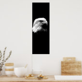 Zwart wit leiderschap Eagle Eyes Poster deur (Keuken)