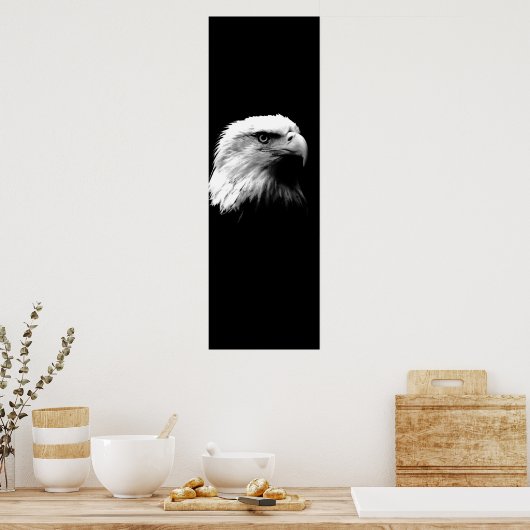 Zwart wit leiderschap Eagle Eyes Poster deur (Keuken)