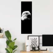 Zwart wit leiderschap Eagle Eyes Poster deur (Thuiskantoor)