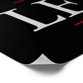 Zwart wit leiderschap onverschrokken adelaar Poste Poster (Hoek)