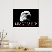 Zwart wit leiderschap onverschrokken adelaar Poste Poster (Keuken)