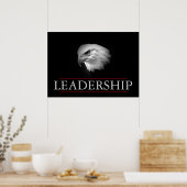 Zwart wit leiderschap onverschrokken adelaar Poste Poster (Keuken)