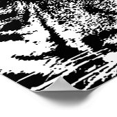 Zwart & Wit Leiderschap Sumatran Borneo Tijger Poster (Hoek)