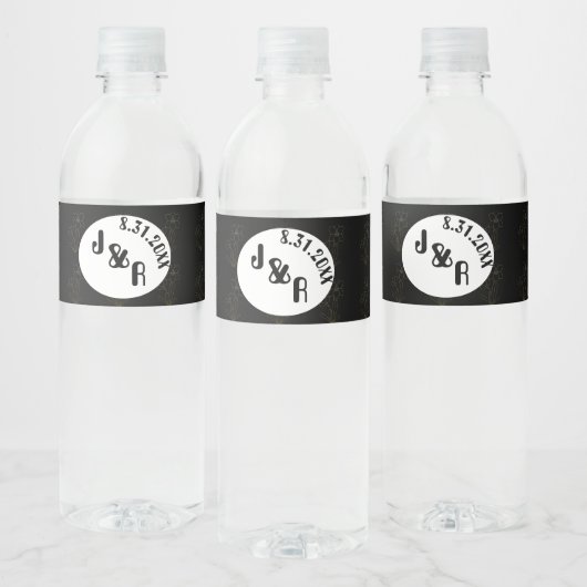 Zwart & Wit Lente Mineraal Water Flesverpakking Waterfles Etiket (Flessen)