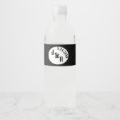 Zwart & Wit Lente Mineraal Water Flesverpakking Waterfles Etiket (Voorkant)