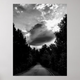 Zwart-wit Lenticular Cloud Poster