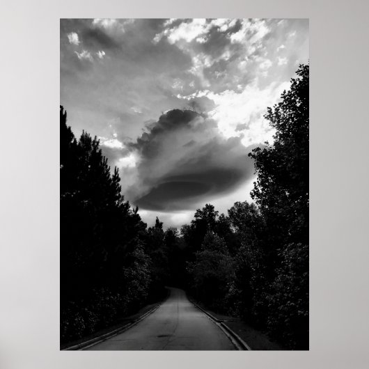 Zwart-wit Lenticular Cloud Poster (Voorkant)