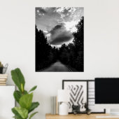 Zwart-wit Lenticular Cloud Poster (Thuiskantoor)