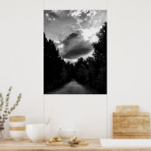 Zwart-wit Lenticular Cloud Poster (Keuken)