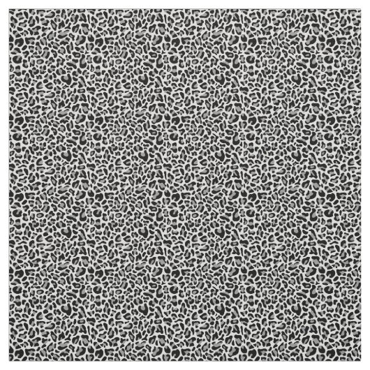 Zwart Wit Leopard Dierenprint Chic Style Stof (Swatch)