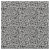 Zwart Wit Leopard Dierenprint Chic Style Stof (Close Up)