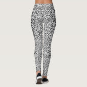 Zwart-wit Leopard Dierenprint Leggings (Achterkant)
