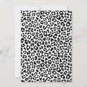 Zwart-wit Leopard glitter verjaardag Kaart (Achterkant)