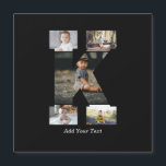 Zwart-wit Letter K Foto Collage<br><div class="desc">Deze monogram fotocollage is een persoonlijk ontwerp dat een krachtig monogram (initiële letters of een letter) combineert met een verzameling foto's die artistiek binnen of rond het monogram zijn gerangschikt. Het is een stijlvolle manier om herinneringen te tonen en tegelijkertijd een unieke, elegante touch toe te voegen aan decoratie of...</div>