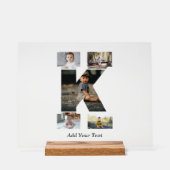 Zwart-wit Letter K Fotocollage Acryl Bord (Voorkant)