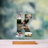 Zwart-wit Letter K Fotocollage Acryl Bord (Neutraal)