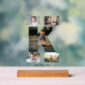 Zwart-wit Letter K Fotocollage Acryl Bord (Neutraal)