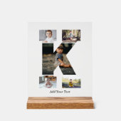 Zwart-wit Letter K Fotocollage Acryl Bord (Voorkant)