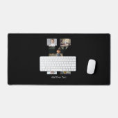 Zwart-wit Letter K Fotocollage Bureaumat (Keyboard & Muis)