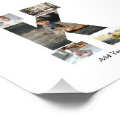 Zwart-wit Letter K Fotocollage Foto Afdruk (Hoek)