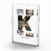 Zwart-wit Letter K Fotocollage Fotoblokken (Rechts)