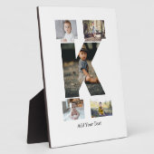 Zwart-wit Letter K Fotocollage Fotoplaat (Zijkant)