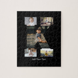 Zwart-wit Letter K Fotocollage Legpuzzel