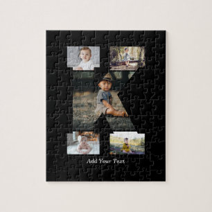 Zwart-wit Letter K Fotocollage Legpuzzel