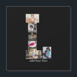 Zwart-wit Letter L Foto Collage<br><div class="desc">Deze monogram foto collage is een persoonlijk ontwerp dat een krachtig monogram (beginletters of een letter) combineert met een verzameling foto's die artistiek binnen of rond het monogram zijn gerangschikt. Het is een stijlvolle manier om herinneringen te tonen en tegelijkertijd een unieke, elegante touch toe te voegen aan decoratie of...</div>
