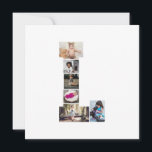 Zwart-wit Letter L Foto Collage Feestdagenkaart<br><div class="desc">Deze monogram foto collage is een persoonlijk ontwerp dat een krachtig monogram (initiatiefletters of een letter) combineert met een verzameling foto's die artistiek zijn gerangschikt binnen of rond het monogram. Het is een stijlvolle manier om herinneringen te tonen en tegelijkertijd een unieke, elegante touch toe te voegen aan decoratie of...</div>