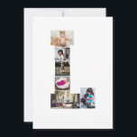 Zwart-wit Letter L Foto Collage Kaart<br><div class="desc">Deze monogram foto collage is een persoonlijk ontwerp dat een krachtig monogram (initiatiefletters of een letter) combineert met een verzameling foto's die artistiek zijn gerangschikt binnen of rondom het. Het is een stijlvolle manier om herinneringen te tonen en tegelijkertijd een unieke, elegante touch toe te voegen aan decoratie of cadeaus....</div>