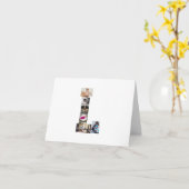 Zwart-wit Letter L Foto Collage Kaart (Gele Bloem)
