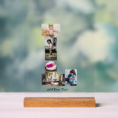 Zwart-wit letter L Fotocollage Acryl Bord (Neutraal)