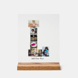 Zwart-wit letter L Fotocollage Acryl Bord