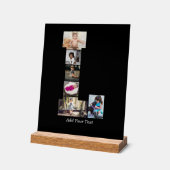 Zwart-wit letter L Fotocollage Acryl Bord (Hoek)
