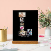 Zwart-wit letter L Fotocollage Acryl Bord (Huwelijk)