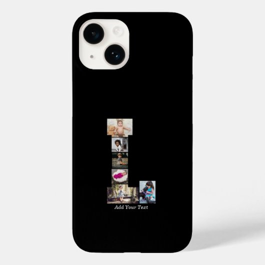 Zwart-wit letter L Fotocollage Case-Mate iPhone Case (Achterkant)