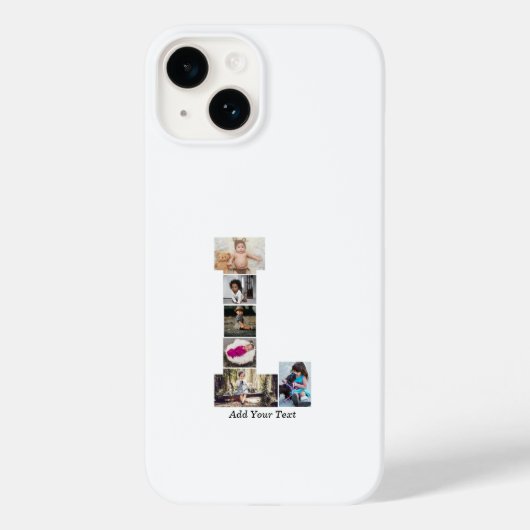 Zwart-wit letter L Fotocollage Case-Mate iPhone Case (Achterkant)