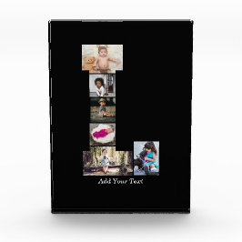 Zwart-wit letter L Fotocollage Fotoblokken