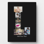 Zwart-wit letter L Fotocollage Fotoplaat (voorkant)