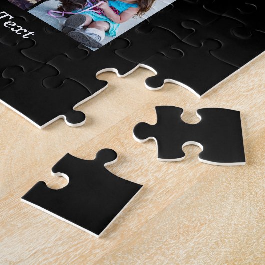 Zwart-wit letter L Fotocollage Legpuzzel (Zijkant)