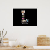 Zwart-wit letter L Fotocollage Poster (Keuken)