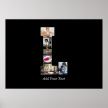 Zwart-wit letter L Fotocollage