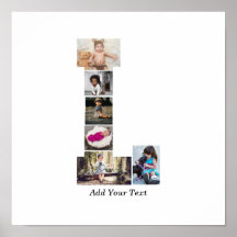 Zwart-wit letter L Fotocollage