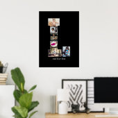 Zwart-wit letter L Fotocollage Poster (Thuiskantoor)