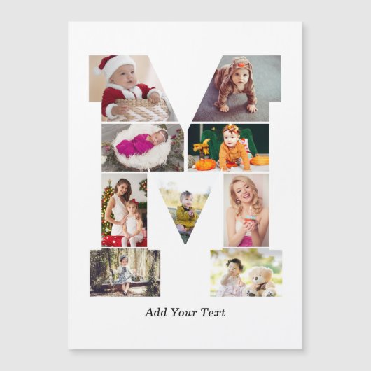 Zwart-wit Letter M foto collage (Voorkant)